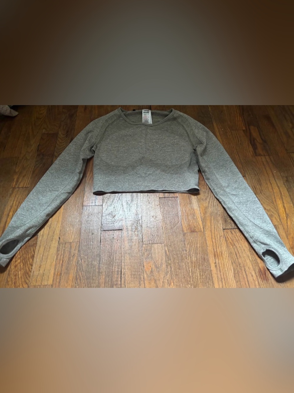 Gymshark Women Flex Sports Long Sleeve crop top Activewear Seamless Size L